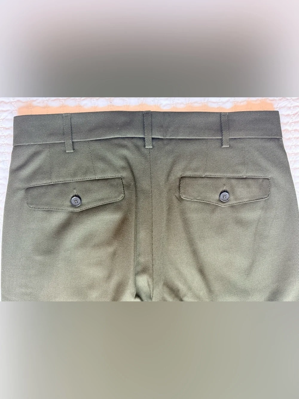 The Kooples Olive Wool Blend Tuxedo Stripe Trousers Men’s 46 US 32 NWT $465